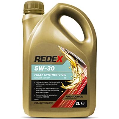 Redex 5w-30 C2 Fully Synthetic Engine Oil for Peugeot & Citroen, 2 Litre Redex 5w-30 C2 Fully Synthetic Engine Oil for Peugeot & Citroen, 2 Litre