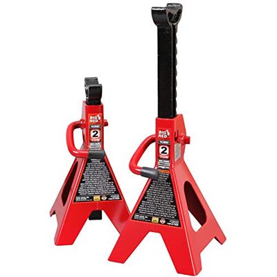 BIG RED T43202 Torin Heavy Duty Steel Jack Stands: 3 Ton (6,000 lb) Capacity Car Lifting Stand,1 Pair (Not Suitable for SUV,Truck) BIG RED T43202 Torin Heavy Duty Steel Jack Stands: 3 Ton (6,000 lb) Capacity Car Lifting Stand,1 Pair (Not Suitable for SUV,Truck)