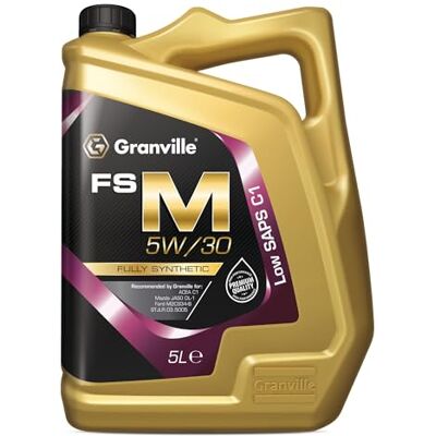 Granville FS-M 5W/30 Fully Synthetic Engine Oil – 5L Low SAPS Engine Oil – ACEA C1 – JASO DL-1 – Ford WSS-M2C934-B Compliant Ideal for Diesel Particulate Filter (DPF) Equipped Vehicles Granville FS-M 5W/30 Fully Synthetic Engine Oil – 5L Low SAPS Engine Oil – ACEA C1 – JASO DL-1 – Ford WSS-M2C934-B Compliant Ideal for Diesel Particulate Filter (DPF) Equipped Vehicles
