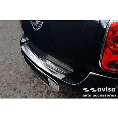 Avisa Stainless Steel Rear Bumper Protector - British Flag - R60 2010-2014 Avisa Stainless Steel Rear Bumper Protector - British Flag - R60 2010-2014