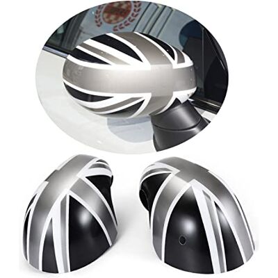 uvcany MINI F54-F60 July 2019-2023 Wing Mirror Cover caps, Union Jack Mirror Caps for Mini Cooper One/D/SD/S/JCW F Series F54 F55 F56 F57 F60(Union Jack Gray, for mirror With Puddle Light) uvcany MINI F54-F60 July 2019-2023 Wing Mirror Cover caps, Union Jack Mirror Caps for Mini Cooper One/D/SD/S/JCW F Series F54 F55 F56 F57 F60(Union Jack Gray, for mirror With Puddle Light)