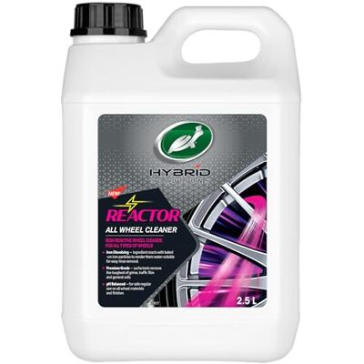 Turtle Wax Reactor All Wheel Cleaner – 2.5 Litre Rapid Colour Change Formula – Iron Dissolving, pH Balanced Tyre Cleaner – Removes Brake Dust, Grime & Traffic Film – Safe for All Wheel Types Turtle Wax Reactor All Wheel Cleaner – 2.5 Litre Rapid Colour Change Formula – Iron Dissolving, pH Balanced Tyre Cleaner – Removes Brake Dust, Grime & Traffic Film – Safe for All Wheel Types