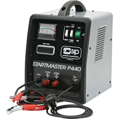 SIP STARTMASTER P440 Battery Starter Charger, Jump Starter 12V/24V 220A Max Boost, 2 Charge Rates SIP STARTMASTER P440 Battery Starter Charger, Jump Starter 12V/24V 220A Max Boost, 2 Charge Rates