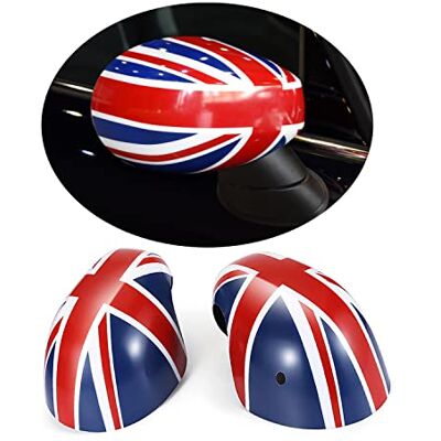 uvcany MINI F54-F60 July 2019-2023 Wing Mirror Cover caps, Union Jack Mirror Caps for Mini Cooper One/D/SD/S/JCW F Series F54 F55 F56 F57 F60(Union Jack Blue, for mirror With Puddle Light) uvcany MINI F54-F60 July 2019-2023 Wing Mirror Cover caps, Union Jack Mirror Caps for Mini Cooper One/D/SD/S/JCW F Series F54 F55 F56 F57 F60(Union Jack Blue, for mirror With Puddle Light)