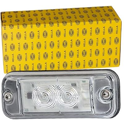 HELLA 2PF 009 514-011 Position Light LED 24V Fitting/Screw Connection Lens Colour: Crystal clear LED colour: White Front Quantity: 1 HELLA 2PF 009 514-011 Position Light LED 24V Fitting/Screw Connection Lens Colour: Crystal clear LED colour: White Front Quantity: 1