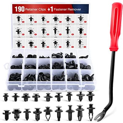 Nilight 190 Pcs Car Retainer Clips Fastener Remover 18 Most Popular Sizes Applications Auto Push Pin Rivets Set -Door Trim Panel Clips for Toyota Honda Nissan Mazda,2 Years Warranty Nilight 190 Pcs Car Retainer Clips Fastener Remover 18 Most Popular Sizes Applications Auto Push Pin Rivets Set -Door Trim Panel Clips for Toyota Honda Nissan Mazda,2 Years Warranty