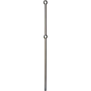 IAM DESIGN Decorative Rod 1200 mm, Diameter 25 mm for Welding, Iron Bar with 2 Holes Suitable for Handrail Stair Railing, Wrought Iron Round IAM DESIGN Decorative Rod 1200 mm, Diameter 25 mm for Welding, Iron Bar with 2 Holes Suitable for Handrail Stair Railing, Wrought Iron Round