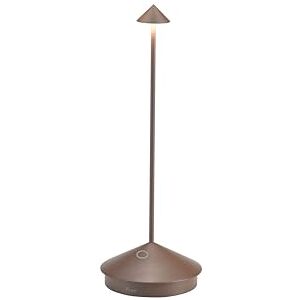 Zafferano , Pina Pro Lamp, Rechargeable Cordless Table Lamp with Touch Controls, Suitable for Interior and Outdoor, Dimmer, 2200-3000 K, Height 29 cm, Corten Colour Zafferano , Pina Pro Lamp, Rechargeable Cordless Table Lamp with Touch Controls, Suitable for Interior and Outdoor, Dimmer, 2200-3000 K, Height 29 cm, Corten Colour