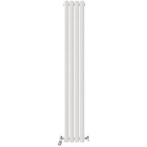 iBathUK Strata Tall Vertical Radiator, Single Oval Panel Radiators, 1600x240mm Slim Radiator, Wall Mounted for Bathroom,Kitchen,Living Room- White iBathUK Strata Tall Vertical Radiator, Single Oval Panel Radiators, 1600x240mm Slim Radiator, Wall Mounted for Bathroom,Kitchen,Living Room- White