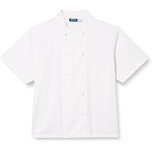 Genware NEV-NJ21-L Cool back Press Stud Jacket with Short Sleeve, Large, White Genware NEV-NJ21-L Cool back Press Stud Jacket with Short Sleeve, Large, White
