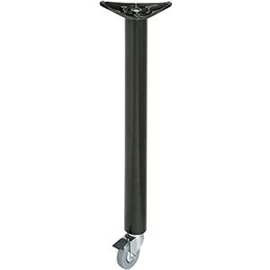 Amig Black Steel Leg Mod.7 with Swivel Wheels and Brake for Desk, Office Tables with Height Adjustment 10 mm Measures: 870 x 60 x 1.2 mm Resistance 15 kg/Leg Includes Screws Amig Black Steel Leg Mod.7 with Swivel Wheels and Brake for Desk, Office Tables with Height Adjustment 10 mm Measures: 870 x 60 x 1.2 mm Resistance 15 kg/Leg Includes Screws