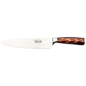 Rio Sunrise Collection 8" Chef's Knife, Stainless Steel with Resin Handles, Amber Brown Rio Sunrise Collection 8" Chef's Knife, Stainless Steel with Resin Handles, Amber Brown