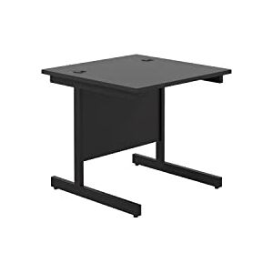 Office Hippo Heavy Duty Rectangular Cantilever Desk, Home Office Table + Integrated Cable Ports, PC Desk For Office or Home, 5 Yr Warranty Black Frame/Black Top, 80cm x 80cm Office Hippo Heavy Duty Rectangular Cantilever Desk, Home Office Table + Integrated Cable Ports, PC Desk For Office or Home, 5 Yr Warranty Black Frame/Black Top, 80cm x 80cm