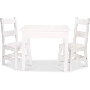 Melissa & Doug Wooden Kids Table and Chairs Set White, Kids Bedroom Furniture, Playroom Decor, Playspaces and Room Decor, Furniture, 3+ Gift for Boy or Girl Melissa & Doug Wooden Kids Table and Chairs Set White, Kids Bedroom Furniture, Playroom Decor, Playspaces and Room Decor, Furniture, 3+ Gift for Boy or Girl