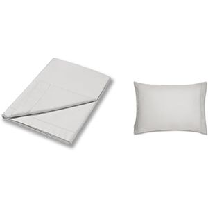 Bianca Plain Dyed Silver Duvet Cover Set for 105 cm Bed 100% Cotton Percale Bianca Plain Dyed Silver Duvet Cover Set for 105 cm Bed 100% Cotton Percale