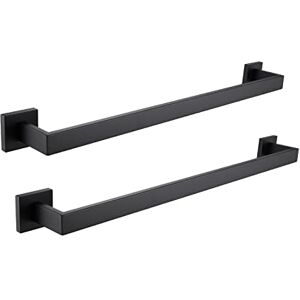 LANC 2 Pieces Bath Towel Bars Matte Black 24-Inch Bathroom Double Towel Racks Kitchen Hand Towel Holders Stainless Steel Wall Mount Towel Hanger Rods,A8804-6MB LANC 2 Pieces Bath Towel Bars Matte Black 24-Inch Bathroom Double Towel Racks Kitchen Hand Towel Holders Stainless Steel Wall Mount Towel Hanger Rods,A8804-6MB