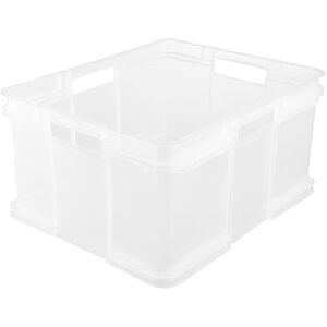 keeeper Storage Box, Euro-Box XXL, Sturdy Plastic (PP), 52 x 43 x 28 cm, 54 l, Transparent- Natural keeeper Storage Box, Euro-Box XXL, Sturdy Plastic (PP), 52 x 43 x 28 cm, 54 l, Transparent- Natural