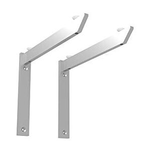 ALUSFERA 5903021982087 WSP_2_ELE_240_ALU Angle Brackets Glass Shelf Brackets Silver Metal Heavy Duty Support 2 Pieces System for Shelves 240 mm ALUSFERA 5903021982087 WSP_2_ELE_240_ALU Angle Brackets Glass Shelf Brackets Silver Metal Heavy Duty Support 2 Pieces System for Shelves 240 mm