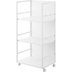 YAMAZAKI 1419 Tower 3-Tier Semi-Closed Storage Cart White Steel/Nylon Minimalist 42 x 32.1 x 84.5 cm (L x W x H) YAMAZAKI 1419 Tower 3-Tier Semi-Closed Storage Cart White Steel/Nylon Minimalist 42 x 32.1 x 84.5 cm (L x W x H)