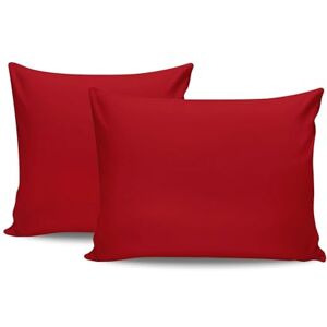 Nuit Des Rêves Premium Red Pillowcase Set (2 Pieces), 80 x 80 cm, 100% Cotton Ranforce, 145 Thread Count, Envelope Closure, Machine Washable at 30°C, Soft and Durable Nuit Des Rêves Premium Red Pillowcase Set (2 Pieces), 80 x 80 cm, 100% Cotton Ranforce, 145 Thread Count, Envelope Closure, Machine Washable at 30°C, Soft and Durable