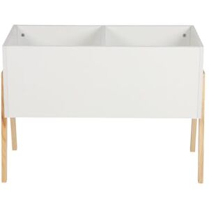 Relaxdays children's toy chest, Scandinavian style, HxWxD: 45x60x30 cm, MDF, for books & toys, open design, white. Relaxdays children's toy chest, Scandinavian style, HxWxD: 45x60x30 cm, MDF, for books & toys, open design, white.