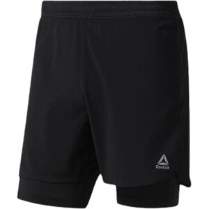 Reebok Men's Trousers One Series Epic 2-1 Shorts Men Black, White Reebok Men's Trousers One Series Epic 2-1 Shorts Men Black, White