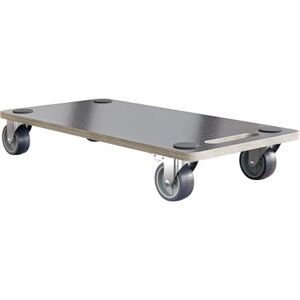 Amig – Rolling Platform – Rectangular Rolling Support – 4 Non-Slip Pads – 60 x 34 cm – Max Load: 350 KG – 4 Wheels: 2 with Brake – MDF – FSC Certified – Black Amig – Rolling Platform – Rectangular Rolling Support – 4 Non-Slip Pads – 60 x 34 cm – Max Load: 350 KG – 4 Wheels: 2 with Brake – MDF – FSC Certified – Black