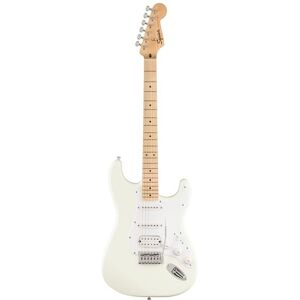 Fender Squier by Limited Edition Sonic® Stratocaster® Electric Guitar HSS, Maple Fingerboard, White Pickguard, Arctic White Fender Squier by Limited Edition Sonic® Stratocaster® Electric Guitar HSS, Maple Fingerboard, White Pickguard, Arctic White