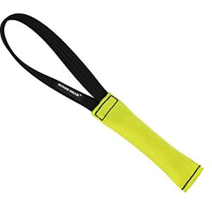 DINGO GEAR WWW.DINGOGEAR.COM 1977 DINGO GEAR Firehose Bite Tug 1 Handle Heavy Duty Toy for K9 IGP Dog Training Sports Play Fetch Bite Work Floating Tug of War to Fire Up Prey Drive Size S Yellow S00300 DINGO GEAR WWW.DINGOGEAR.COM 1977 DINGO GEAR Firehose Bite Tug 1 Handle Heavy Duty Toy for K9 IGP Dog Training Sports Play Fetch Bite Work Floating Tug of War to Fire Up Prey Drive Size S Yellow S00300