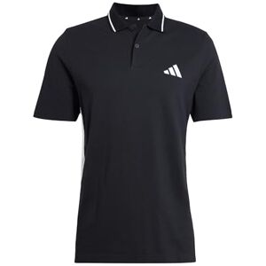 adidas Men's Essential Three Stripes Pique Polo Shirt, Black/White, XXL adidas Men's Essential Three Stripes Pique Polo Shirt, Black/White, XXL