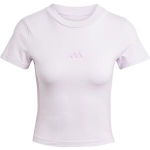 adidas Women's Essentials 3 Stripes Slim Baby T-Shirt, ice Lavender/Bliss Lilac, XXS adidas Women's Essentials 3 Stripes Slim Baby T-Shirt, ice Lavender/Bliss Lilac, XXS