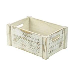 Genware NEV-WDC-3423W Wooden Crate, White Wash Finish, 34 cm x 23 cm x 15 cm Genware NEV-WDC-3423W Wooden Crate, White Wash Finish, 34 cm x 23 cm x 15 cm
