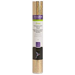 Cricut Holographic Sparkle Iron On Mosaic Circles Gold 61 cm (24 ft) Heat Transfer Vinyl Roll (HTV) for use with All Cutting Machines Cricut Holographic Sparkle Iron On Mosaic Circles Gold 61 cm (24 ft) Heat Transfer Vinyl Roll (HTV) for use with All Cutting Machines