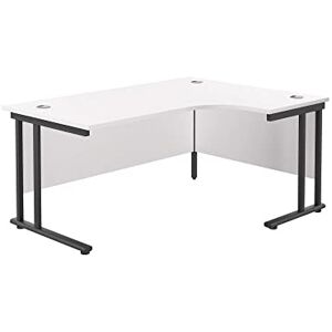 Office Hippo L Shaped Office Desk 180 x 120cm. Large Corner Computer Desk For Home Office With Integrated Cable Ports, Ideal For Work, Study, Gaming And Hobby Workstation (White/Black) Office Hippo L Shaped Office Desk 180 x 120cm. Large Corner Computer Desk For Home Office With Integrated Cable Ports, Ideal For Work, Study, Gaming And Hobby Workstation (White/Black)