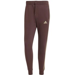 adidas Men's Essentials Fleece 3-Stripes Tapered Cuff Pants, Shadow Brown, XL adidas Men's Essentials Fleece 3-Stripes Tapered Cuff Pants, Shadow Brown, XL