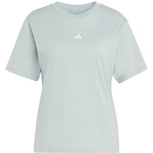 adidas Women's Essentials Small Logo Cotton T-Shirt, Wonder Sage/White, L adidas Women's Essentials Small Logo Cotton T-Shirt, Wonder Sage/White, L