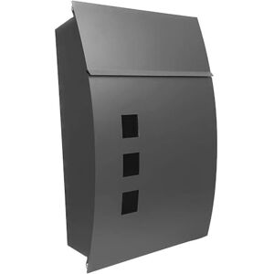 Glowster Matte Grey Galvanized Steel Mailbox 45 x 31 x 10 cm, Rain proof, Cylinder Lock, Ideal for Security and Protection of the Mail. Glowster Matte Grey Galvanized Steel Mailbox 45 x 31 x 10 cm, Rain proof, Cylinder Lock, Ideal for Security and Protection of the Mail.