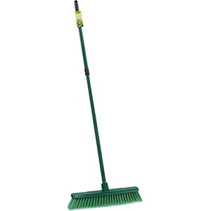 JVL Outdoor Soft Bristle Broom with Telescopic Handle, Green, 20-103, One Size JVL Outdoor Soft Bristle Broom with Telescopic Handle, Green, 20-103, One Size