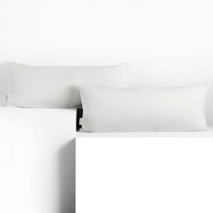 DecoKing 2 Pillowcases 40 x 120 cm Jersey 100% Combed Cotton Zip White Amber DecoKing 2 Pillowcases 40 x 120 cm Jersey 100% Combed Cotton Zip White Amber