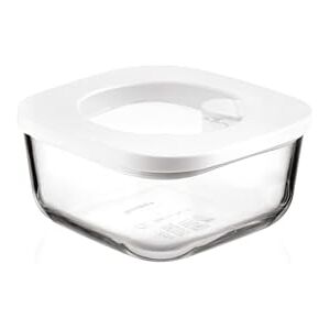Guzzini Kitchen Active Design, STORE&MORE GLASS, Leak-proof Glass Fridge/Freezer/Microwave Container (S) Transparent, 12 x 12 x h6,3 cm 410 cc 11330011 Guzzini Kitchen Active Design, STORE&MORE GLASS, Leak-proof Glass Fridge/Freezer/Microwave Container (S) Transparent, 12 x 12 x h6,3 cm 410 cc 11330011