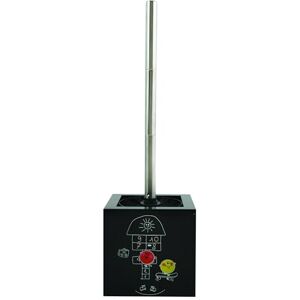 MSV MDF/Stainless Steel Toilet Brush HOPSCOTCH, Black/White MSV MDF/Stainless Steel Toilet Brush HOPSCOTCH, Black/White