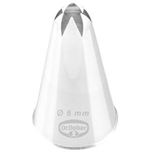 Dr. Oetker Star Nozzle Closed 6 mm Stainless Steel, Silver, 4,5 x 2,5 x 2,5 cm Dr. Oetker Star Nozzle Closed 6 mm Stainless Steel, Silver, 4,5 x 2,5 x 2,5 cm