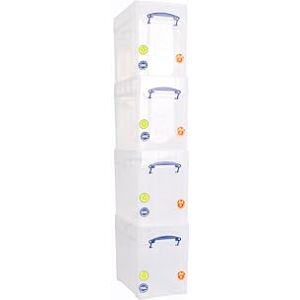 Really Useful Box Plastic Storage 19 Litre With XL Lid Clear (Pack Of 4) Really Useful Box Plastic Storage 19 Litre With XL Lid Clear (Pack Of 4)