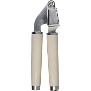 KitchenAid Garlic Press Crusher, Strong Stainless Kitchen Utensil, Removable Basket, Almond Cream KitchenAid Garlic Press Crusher, Strong Stainless Kitchen Utensil, Removable Basket, Almond Cream