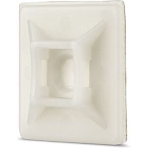 REV Ritter 28.5mm x 28.5mm Plastic Zip Cable Tie Mounting Base Set of 50 White REV Ritter 28.5mm x 28.5mm Plastic Zip Cable Tie Mounting Base Set of 50 White