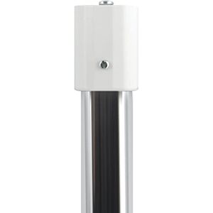 Spirella Decor Universal Bright Finish Multi Configuration Aluminium Chrome Shower Curtain Rail with Ceiling Support, 60 cm, White Spirella Decor Universal Bright Finish Multi Configuration Aluminium Chrome Shower Curtain Rail with Ceiling Support, 60 cm, White