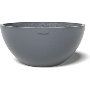 POTS&MORE UMO Bowl 30 Pot (Diameter 30 cm, Round Design, Colour Grey, Height 13.9 cm, Plastic Planter for Indoor Plants) VP313101, Gray POTS&MORE UMO Bowl 30 Pot (Diameter 30 cm, Round Design, Colour Grey, Height 13.9 cm, Plastic Planter for Indoor Plants) VP313101, Gray