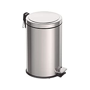 Tramontina 12L Pedal Bin – Stainless Steel Rubbish Bin with Lid, Removable Inner Bucket, 25.5 cm Diameter x 40 cm Height, 94538112 Tramontina 12L Pedal Bin – Stainless Steel Rubbish Bin with Lid, Removable Inner Bucket, 25.5 cm Diameter x 40 cm Height, 94538112