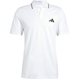 adidas Men's Essential Three Stripes Pique Polo Shirt, White/Black, XXL adidas Men's Essential Three Stripes Pique Polo Shirt, White/Black, XXL