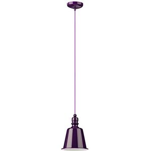 Premier Housewares E27 Edison Screw Pagoda Pendant Light, 60 W Purple Premier Housewares E27 Edison Screw Pagoda Pendant Light, 60 W Purple
